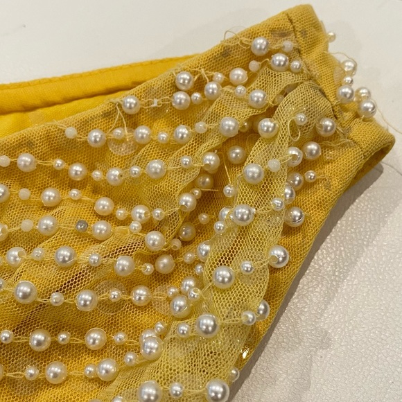 Mac Duggal 93741 Imitation Pearl One Shoulder Beaded High Low Dress 6 - Picture 4 of 8